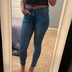 High waisted skinny jeans